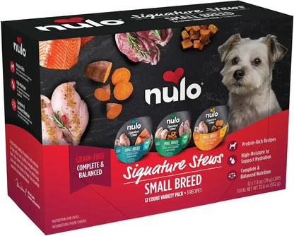 Nulo Signature Stews Variety Pack: Small Breed Wet Dog Food, 2.8 Oz, Pack of 121