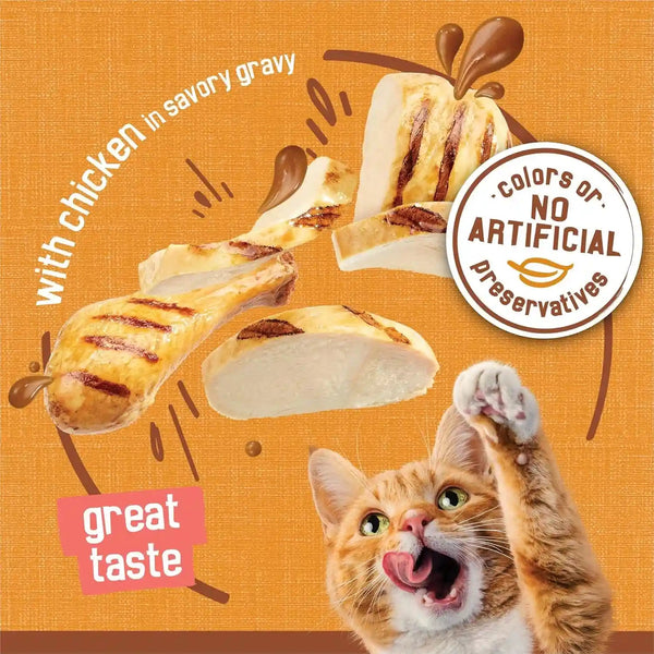 Purina Friskies Extra Gravy Wet Cat Food Chunky Chicken in Savory Gravy - (Pack of 24) 5.5 Oz. Cans4