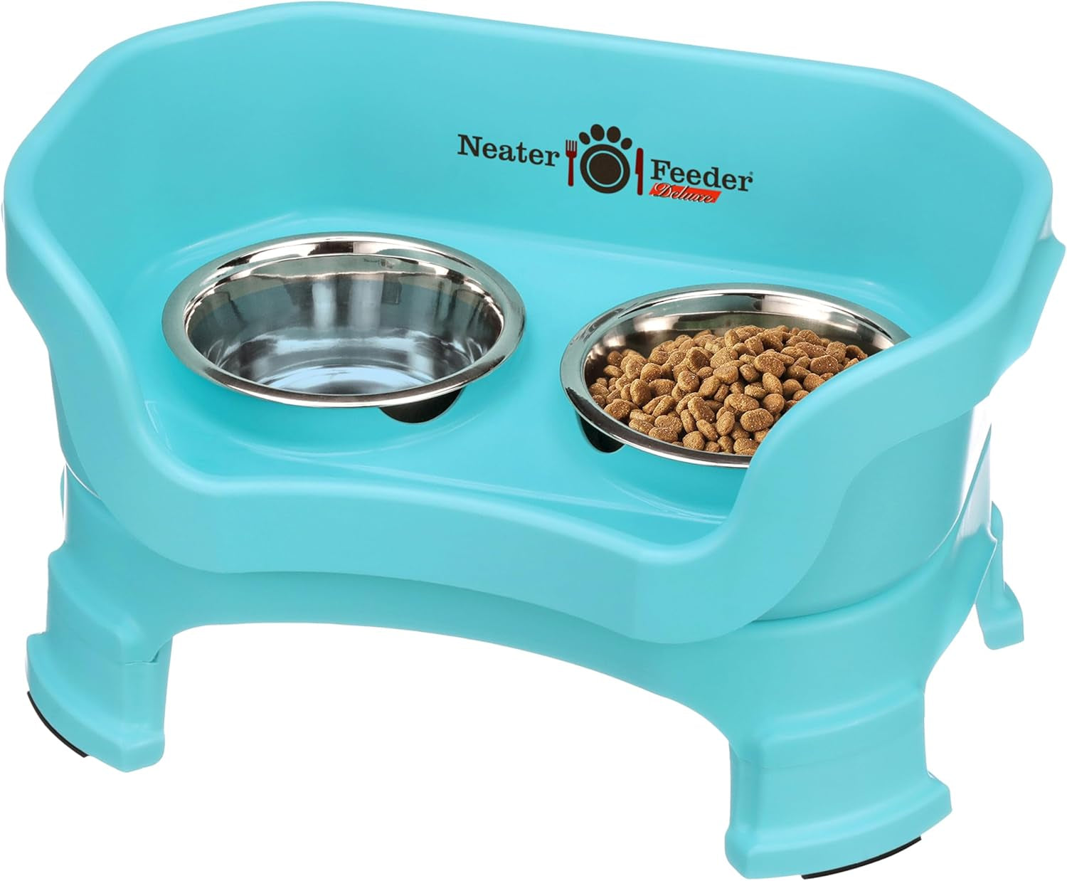 neater-feeder-deluxe-mess-proof-elevated-dog-bowls-for-small-dogs-up-to-19-lbs-2-height-adjustable-6-7-5-no-spill-raised-dog-bowl-stand-stainless-steel-food-bowl-set-made-in-usa-cappuccino