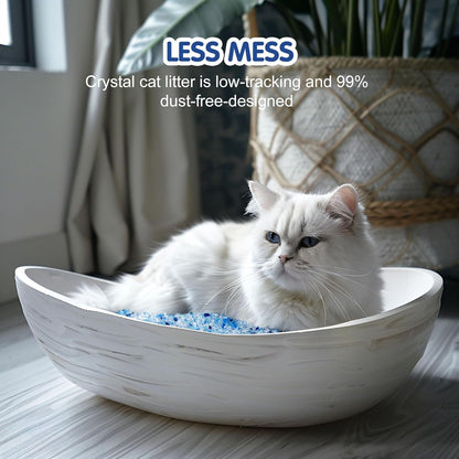 COCOYO Crystal Cat Litter I Silica Gel Cat Litter,17.2 Lbs Value Pack (4.3 Lbs X 4)4
