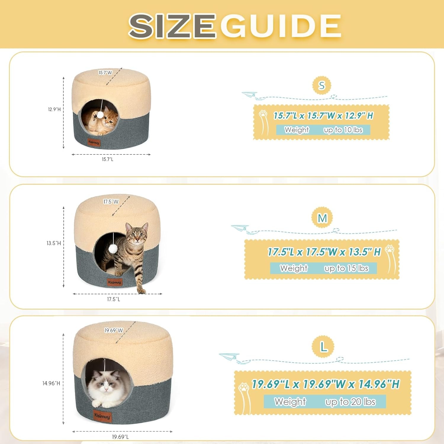 2-in-1-foldable-cat-bed-for-indoor-cats-cat-cave-sofa-bed-15-7d-x-13h-reversible-plush-linen-cushion-enclosed-cat-bed-hanging-cat-toys-non-slip-small-cat-house-grey