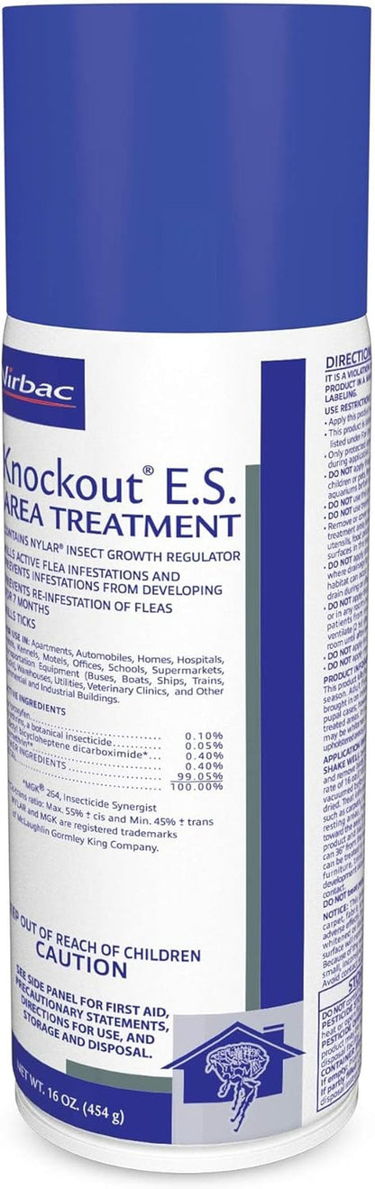 Virbac Knockout ES Area Treatment Carpet Spray for Fleas and Ticks 16 Oz2