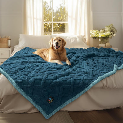 Luciphia Waterproof Pet Blanket, Liquid Pee Proof Dog Blankets for Sofa Bed Couch, Reversible Sherpa Fleece Furniture Protector Cover for Small Medium Large Dogs Cats,Khaki Small（40" X 28"）12