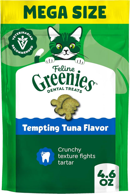 Greenies Feline Natural Dental Cat Treats, Tempting Tuna Flavor, 9.75 Oz | #1 Veterinarian-Recommended, 36% Less Tartar in 28 Days, Cleans to Gumline, Crunchy Texture, Natural Ingredients15