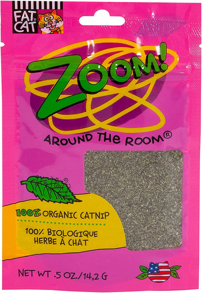Petmate Organic Catnip - Hoots Zoom around the Room Catnip - Grown & Harvested in USA 0.5Oz Pouch1
