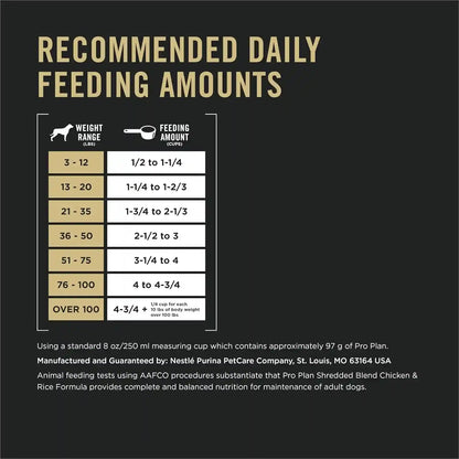Purina Pro Plan Complete Essentials Shredded Blend Chicken and Rice Dog Food Dry Formula with Probiotics for Dogs - 35 Lb. Bag5