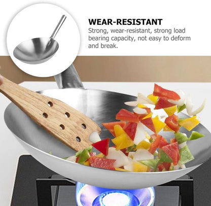 Heavy Duty Stainless Steel Wok Pan Handle 12-Inch round Bottom Cooking Pan for Induction Electric Gas Stoves Versatile Home Cookware Random Style4