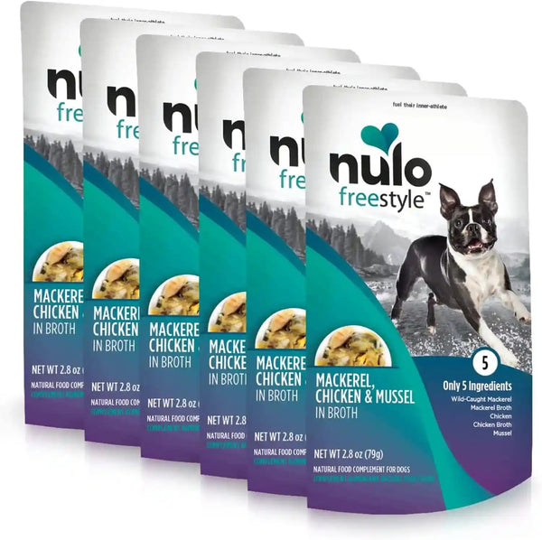 Nulo Freestyle Variety Flavor Real Meat Grain-Free Premium Puppy & Dog Food Topper, 2.8 Ounce (Pack of 6)24