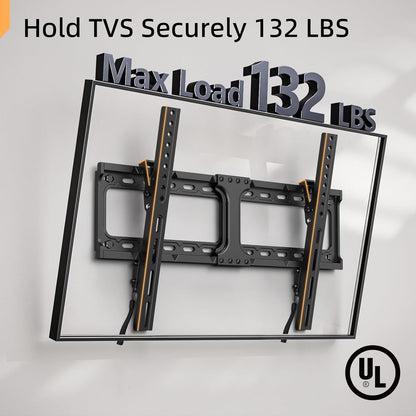 IWORKBORAD 55 65 75 85 Inch Tilting TV Wall Mount for 32-90 '' Tvs, Low Profile TV Mount Bracket, Safe Lock & Quick Release, Max VESA 600X400Mm, 24 Inch Studs,132 Lbs, Fit Most 55+ 75+ 85+ 86 Tvs2