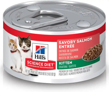 Hill'S Science Diet Kitten Formula Wet Cat Food Variety Pack | #1 Veterinarian Recommended, Liver & Chicken and Minced Salmon, 2.9 Oz. Cans, 12-Pack16