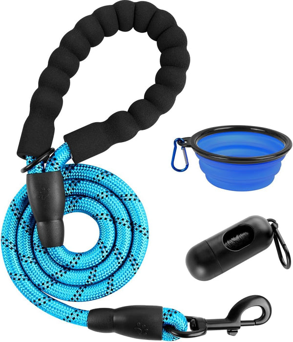 BARKBAY Dog Leashes for Large Dogs Heavy Duty Dog Leash 4/5/6 FT with Comfortable Padded Handle and Highly Reflective Threads for Medium Large Dogs Walking Training Running (5Ft-1/2'',Pink)20