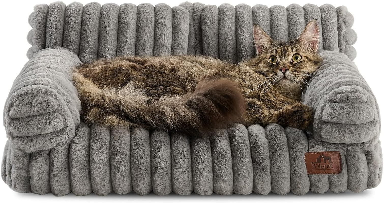 hollypet-small-dog-large-cat-bed-puppy-couch-beds-for-pets-up-to-25-lbs-fluffy-dog-cat-couch-plush-soft-warming-pets-beds-with-machine-washable-cover-and-non-slip-bottom