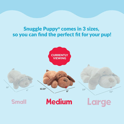 Snuggle Puppy Original Heartbeat Puppy Toy with Real-Feel Pulse & Heat Pack, Calming Sleep Aid for Puppy Anxiety, Crate Training, First Nights & New Puppy Transition - Biscuit8