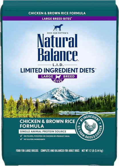 Natural Balance Limited Ingredient Large Breed Dry Dog Food - Complete Nutrition for Large Breeds - Wholesome Grains Brown Rice Recipe - Limited Ingredient Formula - 26 Lb - Lamb & Brown Rice11