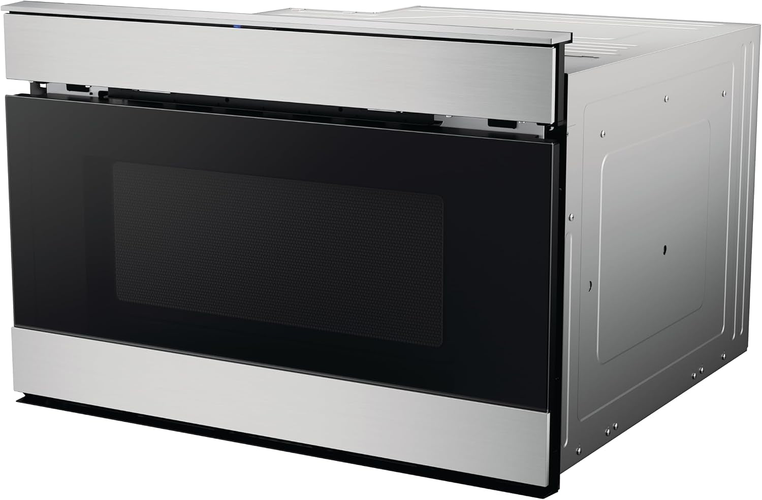 sharp-smd2489es-24-in-1-2-cu-ft-built-in-smart-microwave-drawer-oven-easy-wave-open-concealed-glass-touch-control-panel-works-with-alexa-certified-edge-to-edge-black-glass-stainless