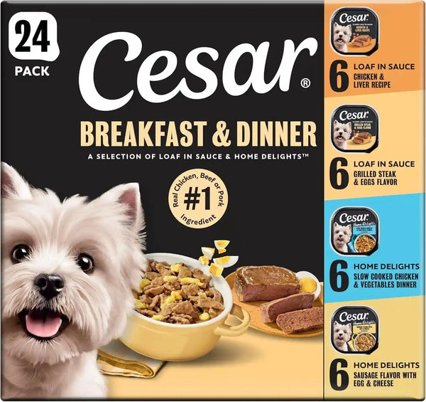 Cesar Wet Dog Food, Steak Lovers Variety Pack, 3.5 Oz, 36 Count | Real Meat #1 Ingredient, Easy Peel Trays, 100% Complete & Balanced, No Fillers, No Added Sugar, No Artificial Flavors22