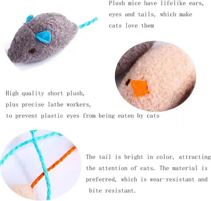 Cat Toy Interactive Toy Plush Mouse Shaped Toy - (3 Pack)3