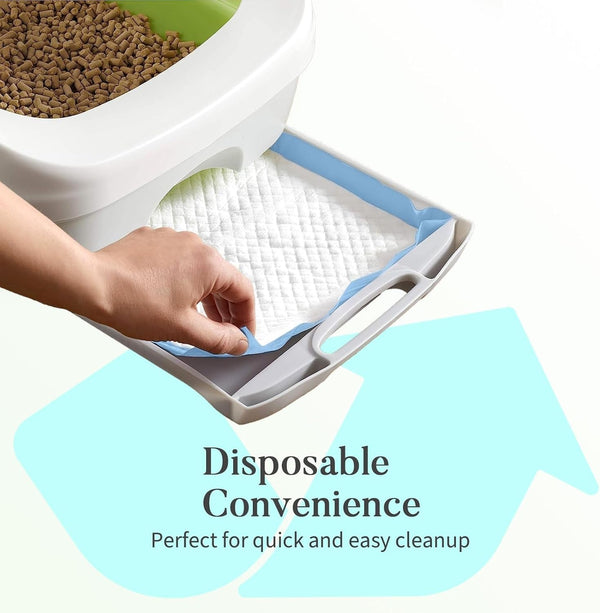 40 Count Cat Litter Pads for Tidy Cats Breeze System, Thickened Cat Pad Refills for Litter Box, Super Absorbent Pee Pad, Odor Control & Leak-Proof, 16.9X11.4 Inch Unscented6