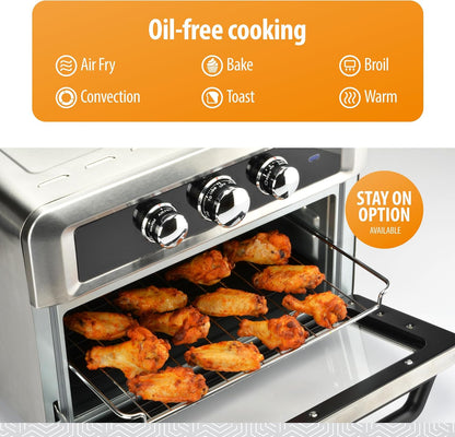 Air Frying Toaster Oven with Convection - Stainless Steel Air Fryer with Toaster & Oven with Adjustable Temperature Control4