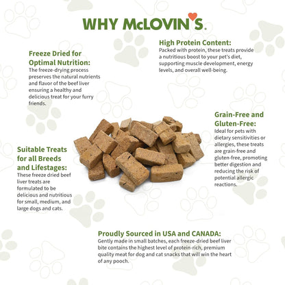 Mclovin'S Pet Freeze Dried Raw Beef Liver Dog Treats and Toppers, 14 Oz. - Single Ingredient, Grain-Free, Gluten-Free, High-Protein Treat – Healthy Dog Training Treats6