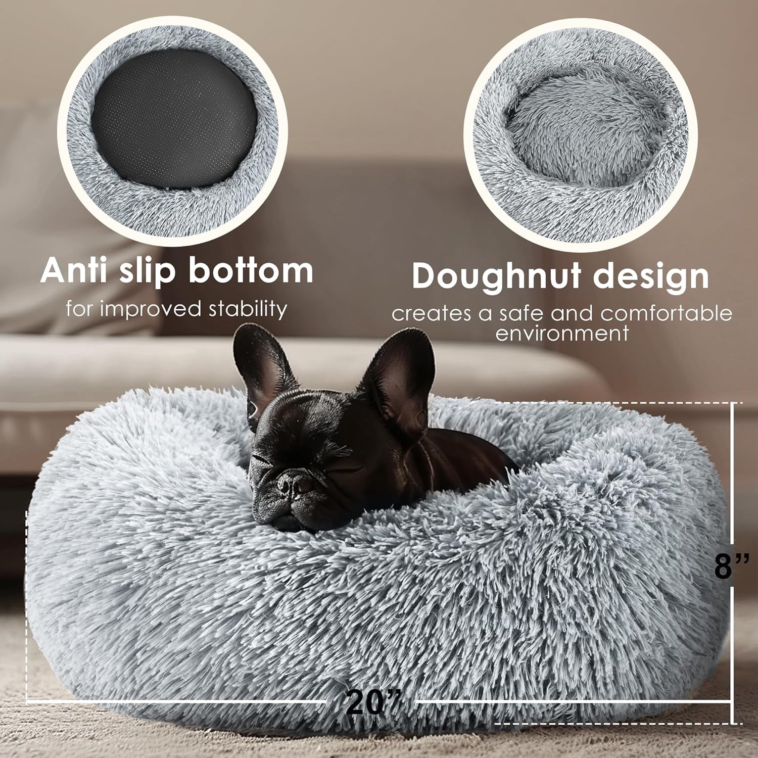 hoewina-dog-cat-bed-for-indoor-cats-20in-calming-donut-bed-for-puppy-and-kitten-washable-round-fluffy-pet-bed-for-small-medium-dogs-and-cats-light-grey
