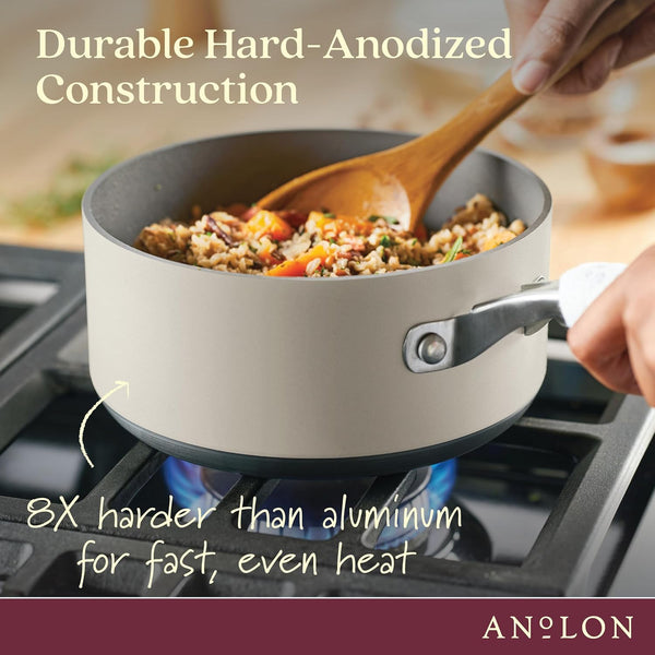 Achieve Hard Anodized Nonstick Cookware Pots and Pans Set, 9 Piece - Silver6