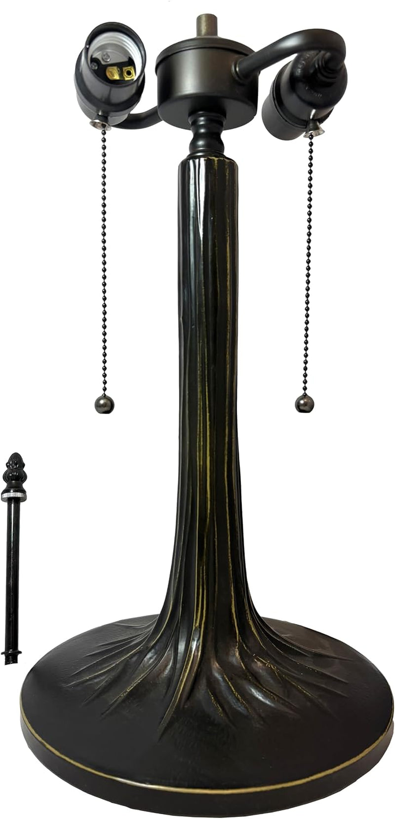 tree-trunk-metal-lamp-base-dark-bronze-finish-with-gold-highlights-nicely-weighted-20-5-tall