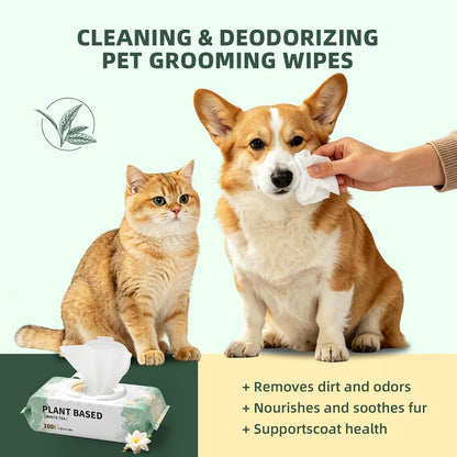 IMMHABI 400 Count Dog Wipes for Paws and Butt,Plant-Based Hypoallergenic Pet Wipes Cleansing & Deodorizing Wipes for Dogs Face and Body Wipes Cleaning Fur (White Tea)3