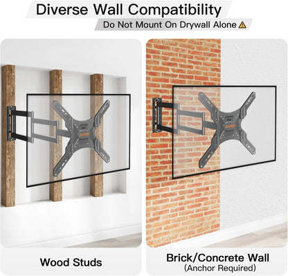 Long Arm TV Wall Mount for 26-65" Tvs, Max VESA 400X400, 77 Lbs Load | 37.4In Long Extension, Full Motion Swivel & Tilt, Durable Wall Bracket for Household Flat Screen Tvs6