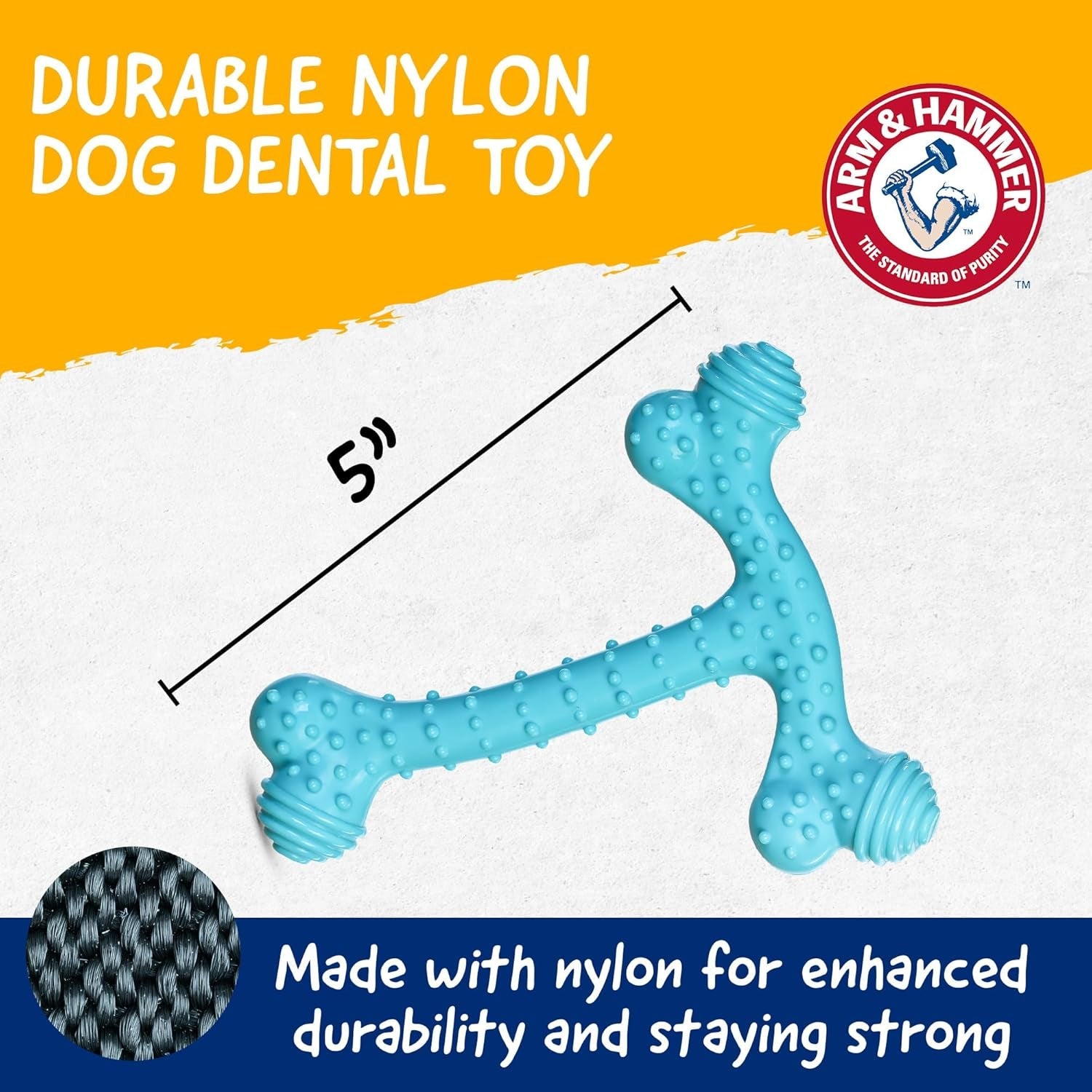 arm-and-hammer-nubbies-t-bone-dental-dog-chew-toy-with-peanut-butter-flavor-tpr-nubs-clean-teeth-and-gums-durable-nylon-chew-for-aggressive-chewers-helps-reduce-plaque-and-tartar
