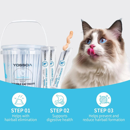 100Tubes Cat Treat Lickable, Omega-3 Fish Oil for Skin and Coat Health Squeezable Creamy Purée Cat Treat Real Chicken Puree Lickables Bulk Wet Squeeze Treats for Kittens Healthy Grain-Free7