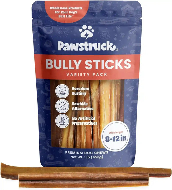 Pawstruck Natural 5-8" Bully Sticks for Dogs - Best Long-Lasting, Rawhide-Free, Low Odor Dental Chew Treat - Healthy Single Ingredient, 100% Real Beef - 8 Oz Bag - Packaging May Vary15