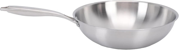 Stir Fry Pan, 304 Stainless Steel Wok, Multi Layer Composite Cookware, Non Stick Cooking Surface, Flat Bottom, Induction Ready for Gas Electric and Induction Stoves (34CM)6