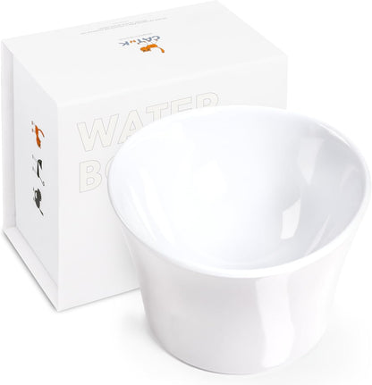 Elevated Cat Bowls for Water – Whisker & Neck Fatigue Shallow Cat Dishes – Raised Bowl for Indoor Cats – Vet-Recommended Height, Modern Pedestal Design – Non-Slip & Dishwasher-Safe – 8 Oz Powder Blue9