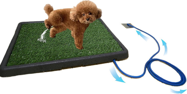 Nesightion——Dog Toilet That Can Drain Water, Dog Urinal.25 * 20 * 2 in | Includes a 6.6-Foot Drainage Pipe That Allows Pet Urine to Flow Away Directly, Saving the Owner'S Time1