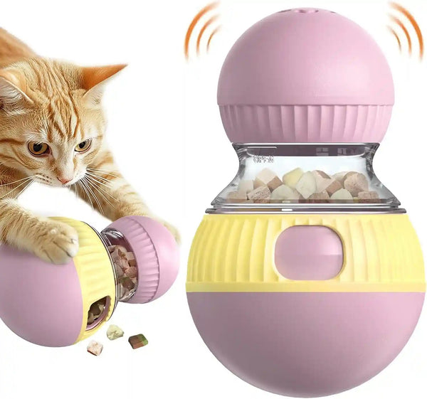 TLKNG Cat Treat Dispensing Toy Kitten Puzzle Feeder & Food Dispenser Ball - Kitty Enrichment Toys for Indoor Cats Kitty Stimulating Tous1