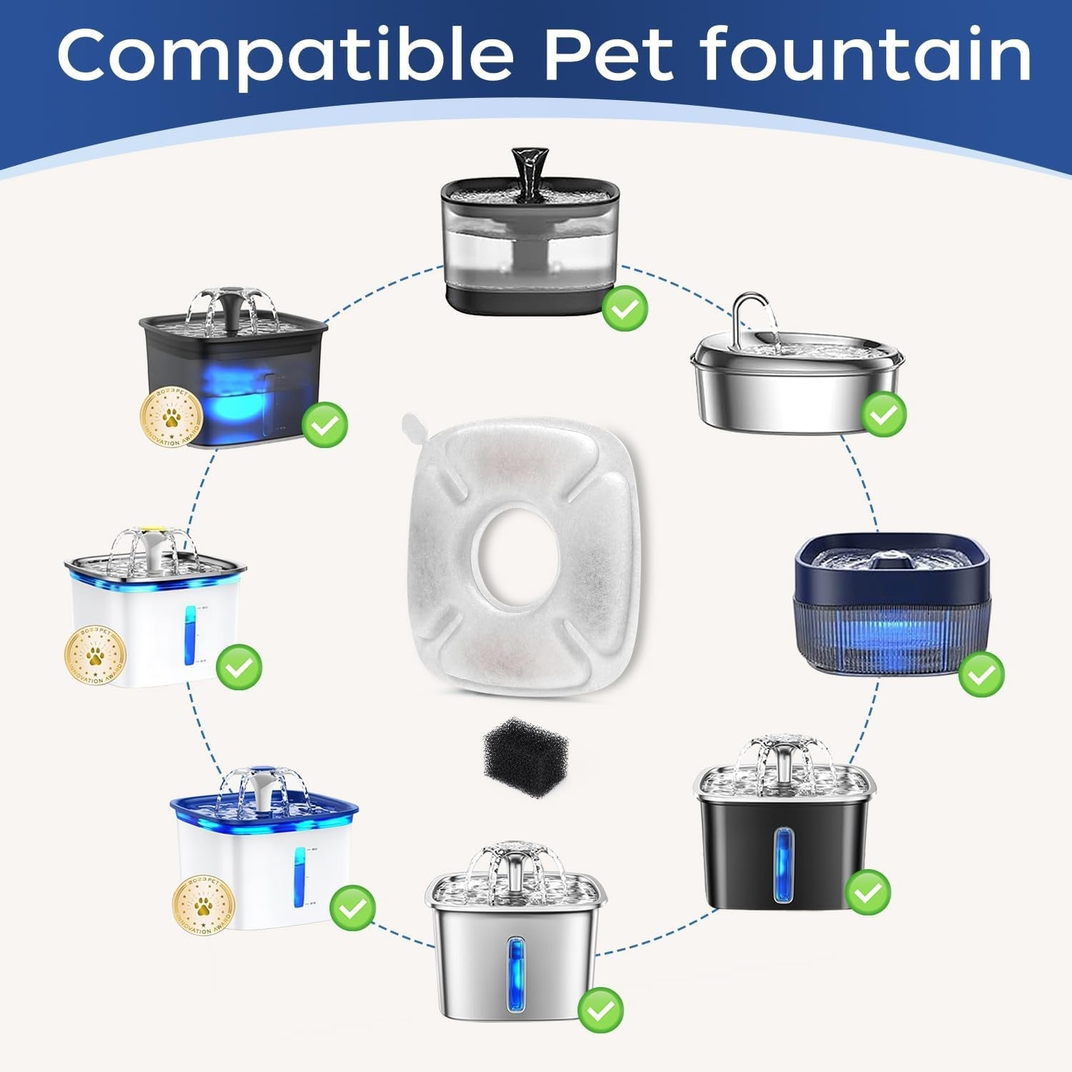 cat-water-fountain-filter-pet-fountain-filters-replacement-filters-compatible-with-veken-95oz-2-8l-pet-water-fountain-contains-4-cat-fountain-filter-replacement-and-4-sponges