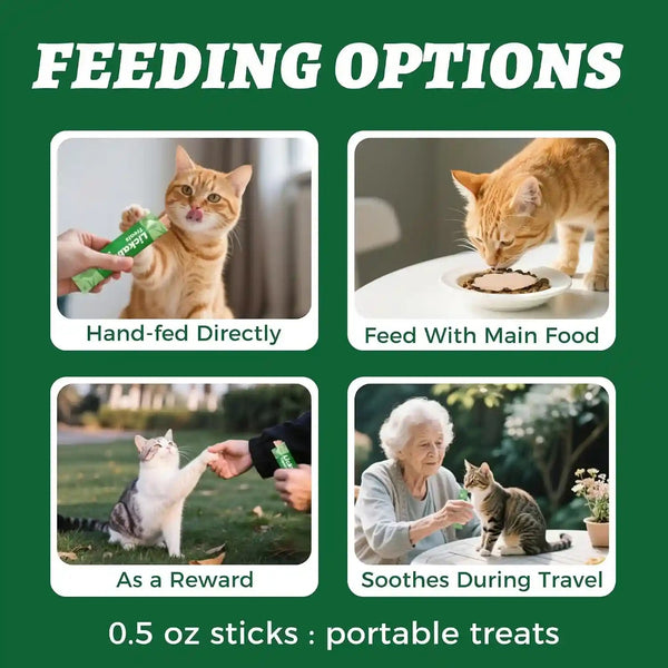 Wellix Lickable Cat Treats Grain-Free Chicken & Cat Grass Flavor (24 Count) | Low-Calorie Squeezable up Cat Treats with Cat Grass & FOS for Gentle Hairball Control, Digestive & Gut Health Support8