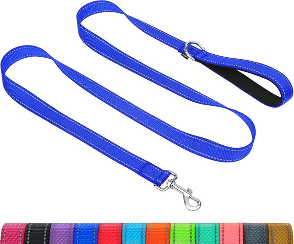 Taglory Reflective Dog Leash for Small Dogs, 3/4In X 6Ft, Black | Ideal for Night Walking, Strong for Sudden Pulls, Lightweight & Gentle on the Neck, Soft Padded Handle12