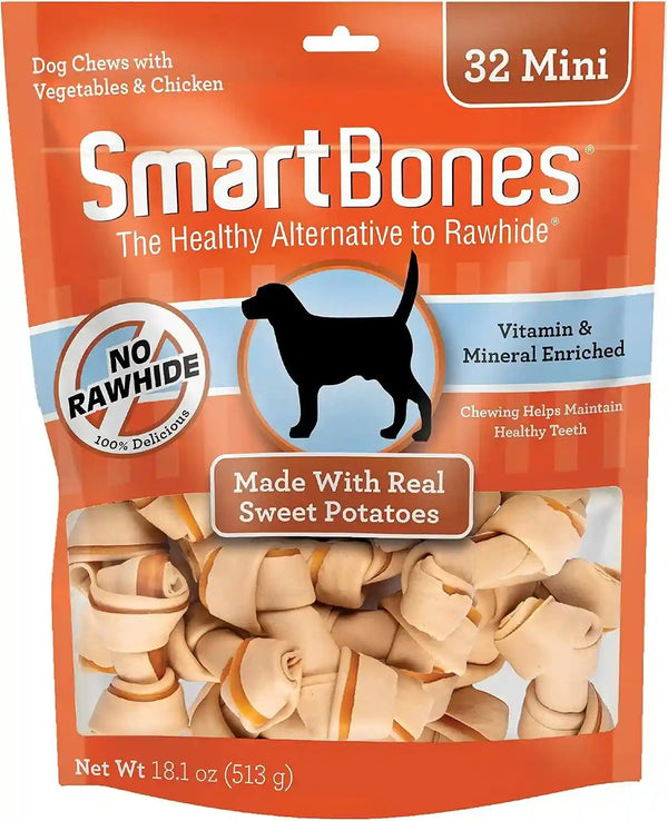 Smartbones Mini Bones with Real Peanut Butter 56 Count, Rawhide-Free Chews for Dogs17
