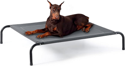 Bedsure Outdoor Elevated Cooling Dog Bed Large Sized Dog, 49In Grey | Portable Raised Camping Pet Cot Hammock,Breathable Teslin Mesh,Weather Resistant,For Large Pets up to 85 Lbs,Easy to Assemble13