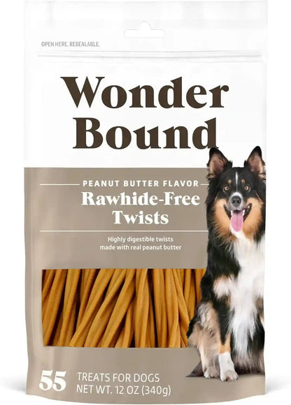 Wonder Bound Bacon & Cheese Flavor Dog Twist Sticks - 55 Count - Rawhide-Free Dog Treats, Dental Health Chews for Plaque & Tartar Control, Easy to Digest, Long-Lasting8