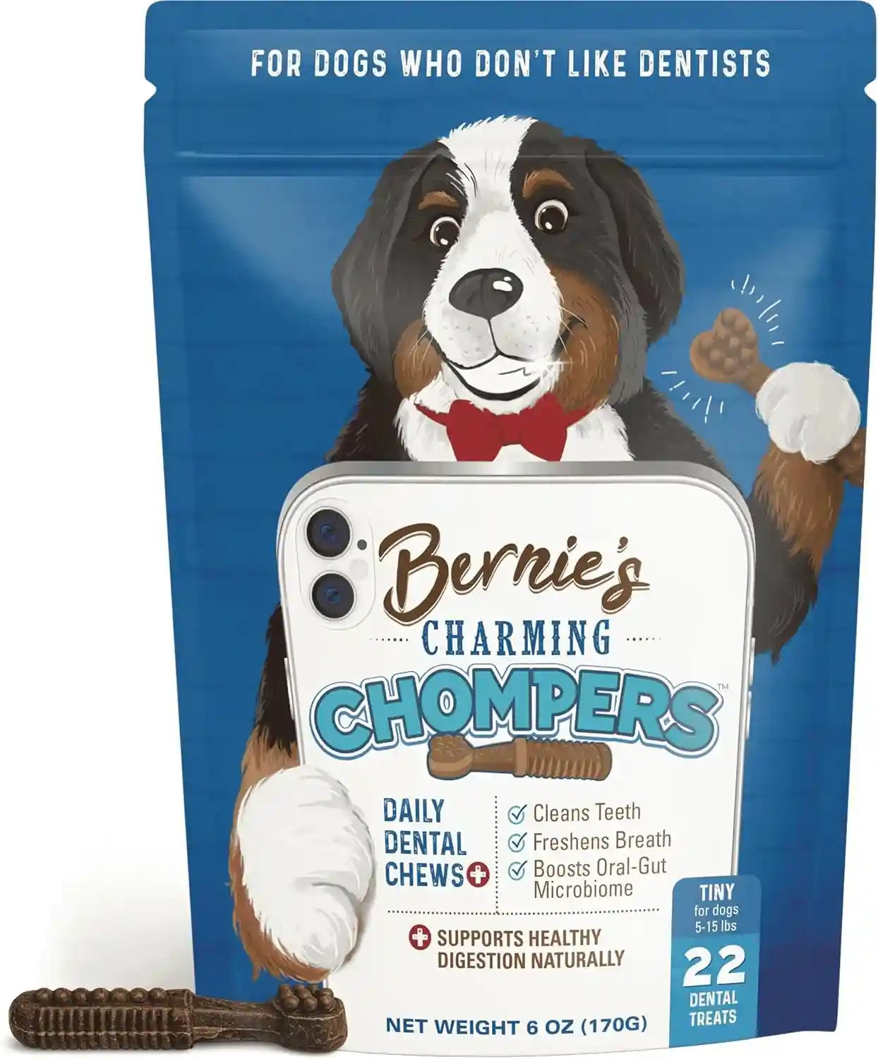 bernies-charming-chompers-dog-dental-chews-gut-support-51-100-lb-24-ct