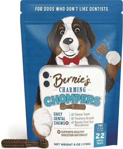 Bernie'S Charming Chompers Dog Dental Chews, Gut Support, 51-100 Lb, 24 Ct15
