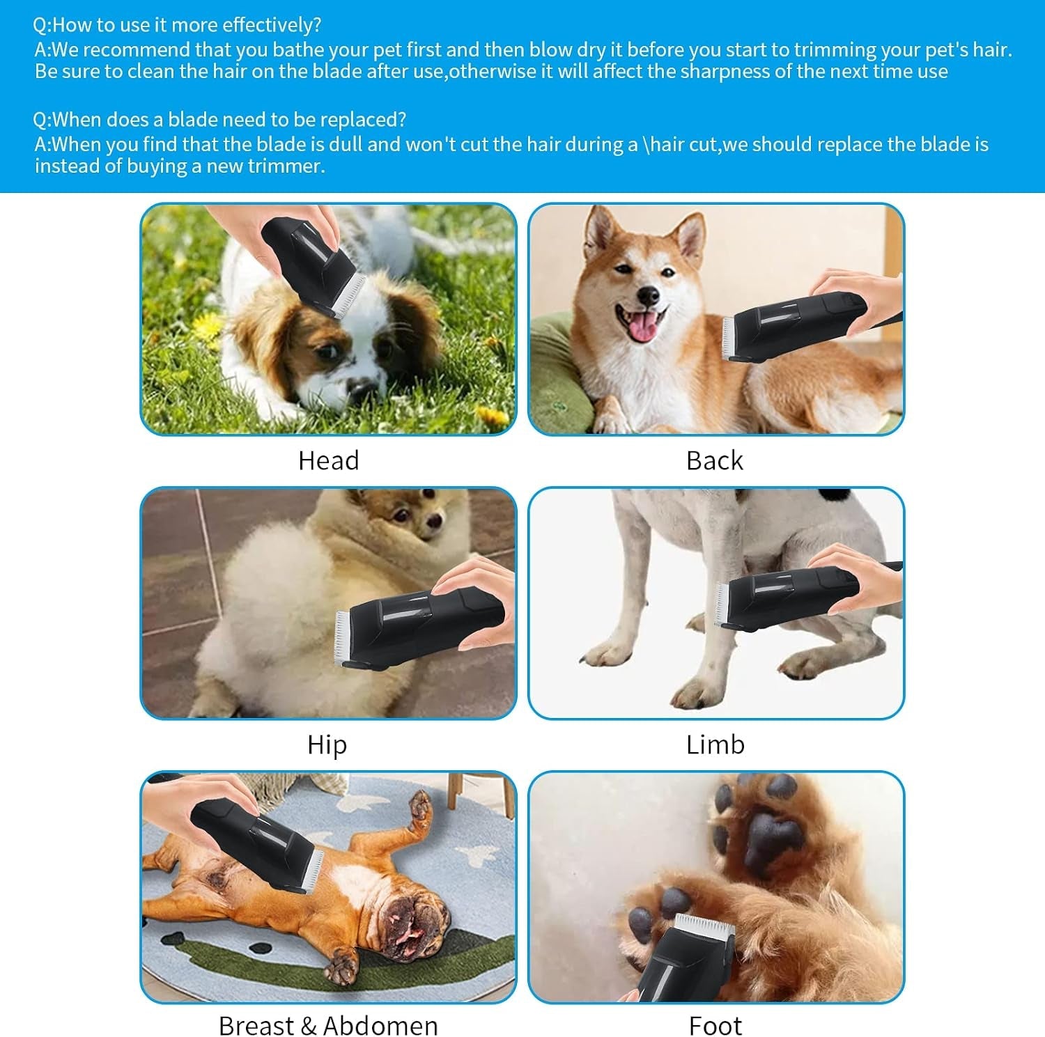 7fc-dog-grooming-ceramic-blades-compatible-with-andis-oster-a5-wahl-km10-size-7fc-detachable-ceramic-blade-1-8-inch-3-2mm-cut-length-3-pack