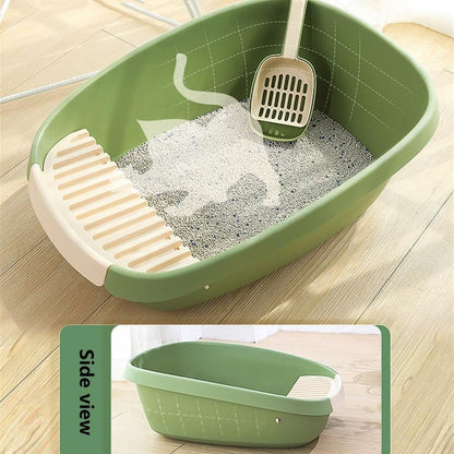 Pet Supplies, Enclosed Cat Litter Box for Large Cats, High Sided XL with Scoop(Green,Medium)5