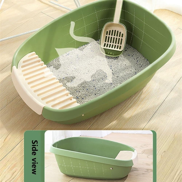 Pet Supplies, Enclosed Cat Litter Box for Large Cats, High Sided XL with Scoop(Green,Medium)5
