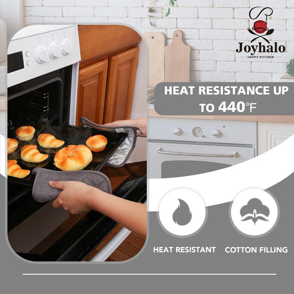 4 Pack Pot Holders for Kitchen Clearance | Hot Pads for Kitchen, Countertops, Oven Pot Holders Bulk, Potholders Sets for Kitchens Heat Resistant, Grey3