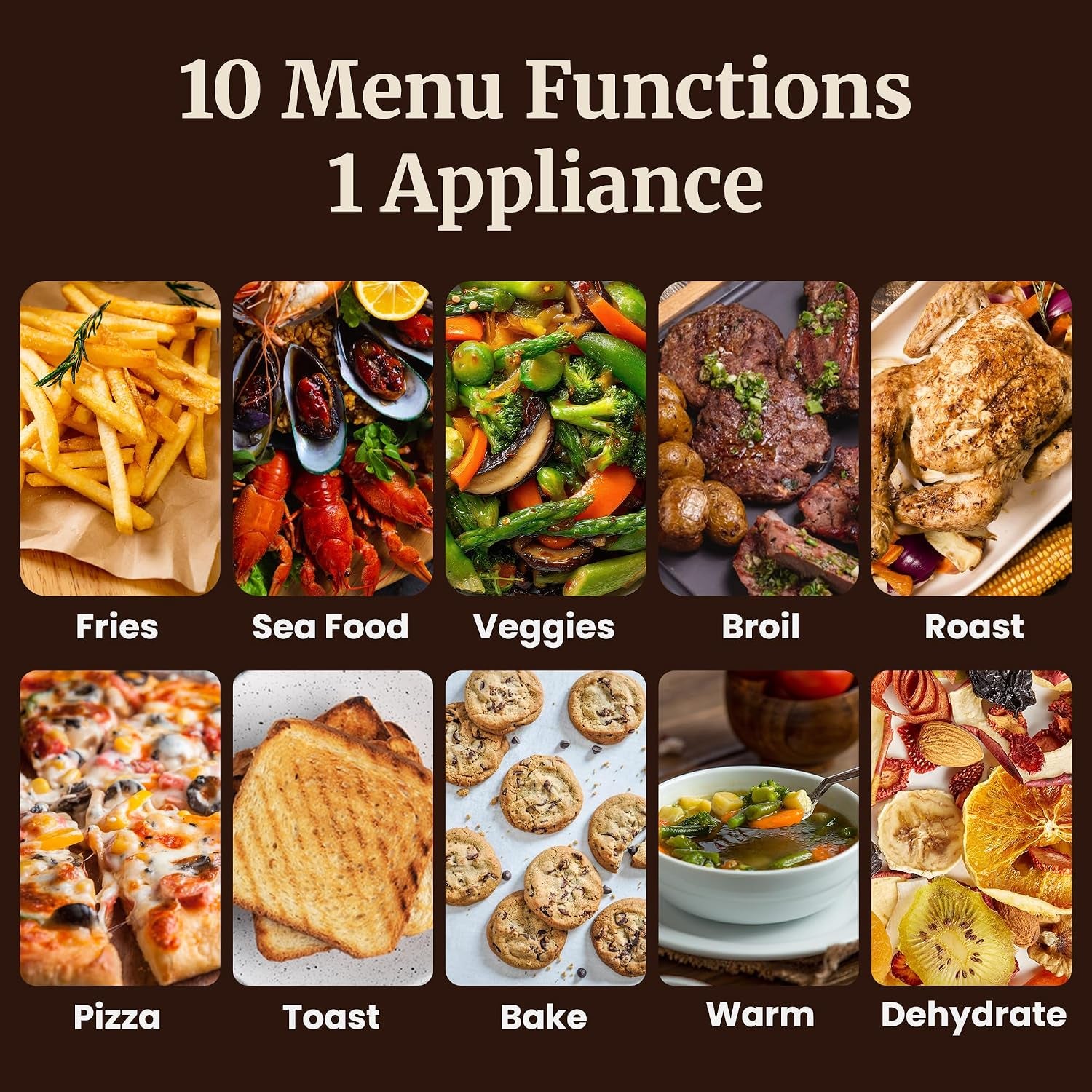 23l-air-fryer-toaster-oven-10-in-1-convection-black-eaf9320-dual-fan-speeds-1600w-10-presets-and-oven-light