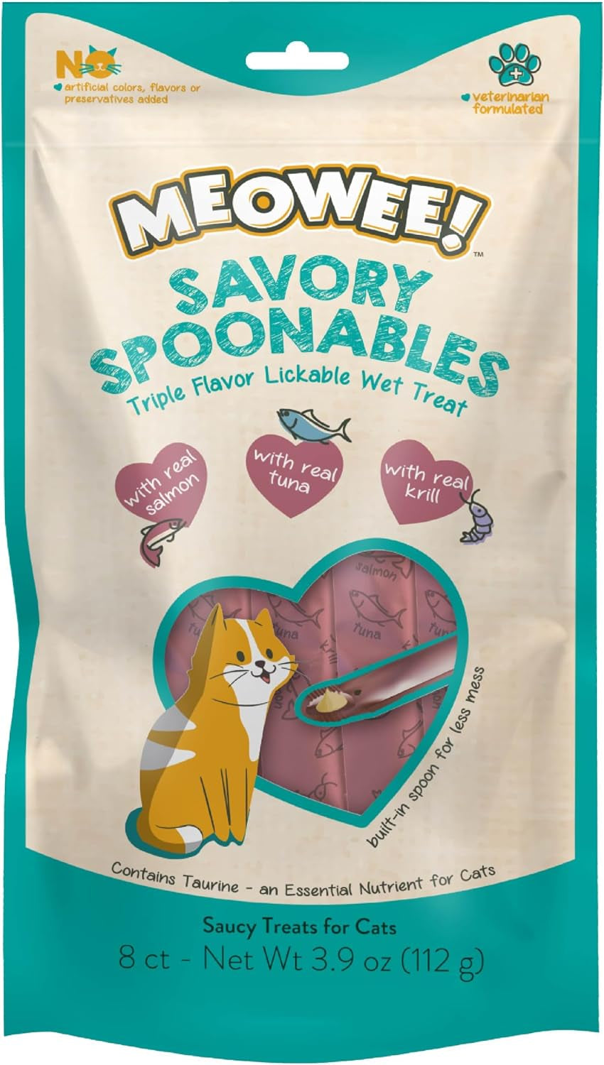 meowee-savory-spoonables-variety-pack-12-count-tube-triple-flavor-squeezable-lickable-wet-treats-for-cats-with-built-in-spoon-for-less-mess